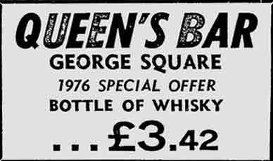 Queens Bar advert 1976